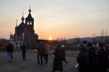 Путешествие иконы Божией Матери "Умягчение злых сердец" по приходам Приамурской митрополии. Солнечный - Комсомольск-на-Амуре. 11 ноября 2011г.